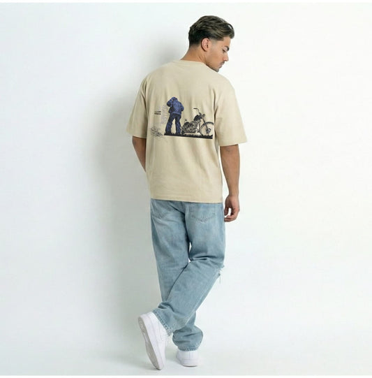 ARYX "NOMAD" Oversized Tee - Sand Beige