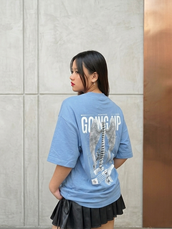 ARYX "The Kinetic Spine" Oversized Graphic Tee [UNISEX]