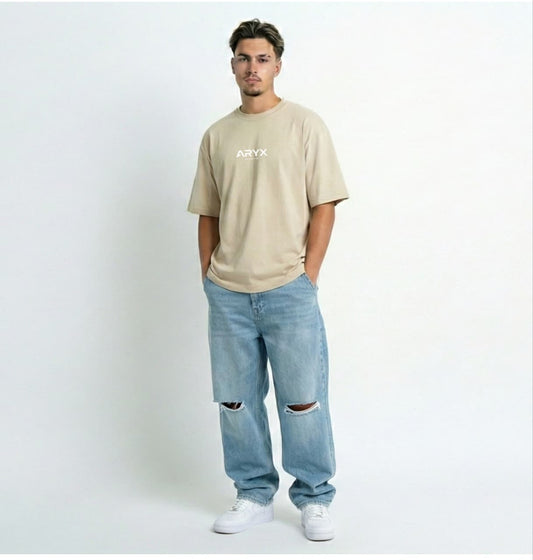 ARYX "NOMAD" Oversized Tee - Sand Beige