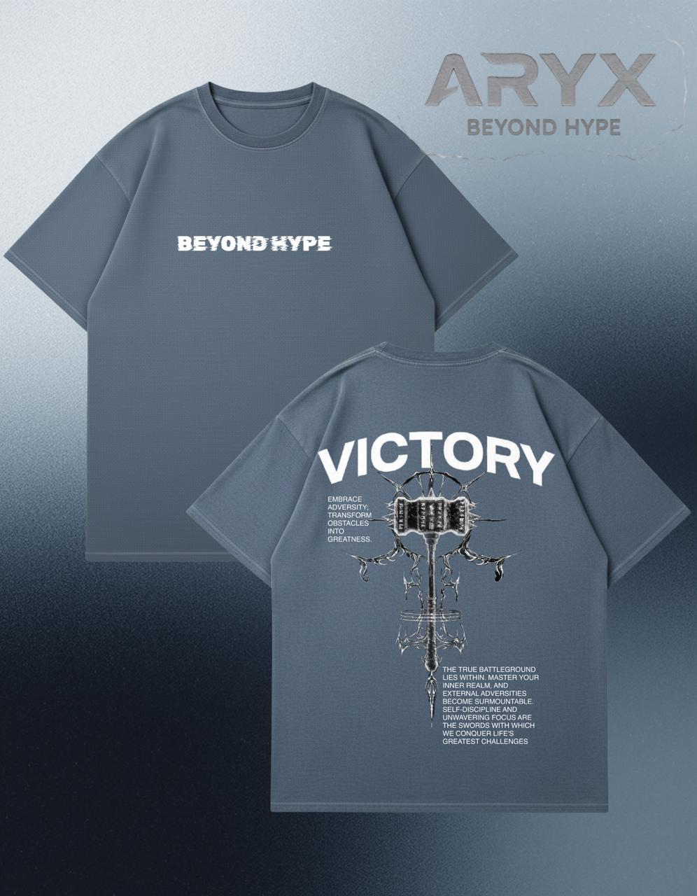 ARYX "Victory" Oversized Tee - Blue [UNISEX]