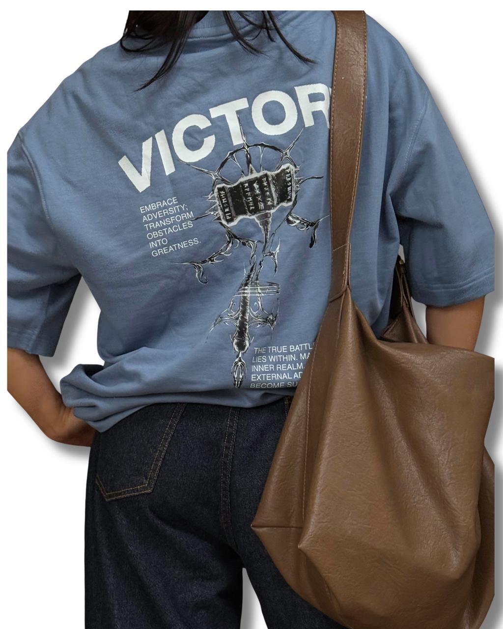 ARYX "Victory" Oversized Tee - Blue [UNISEX]