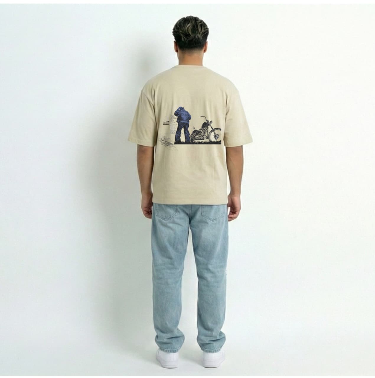 ARYX "NOMAD" Oversized Tee - Sand Beige