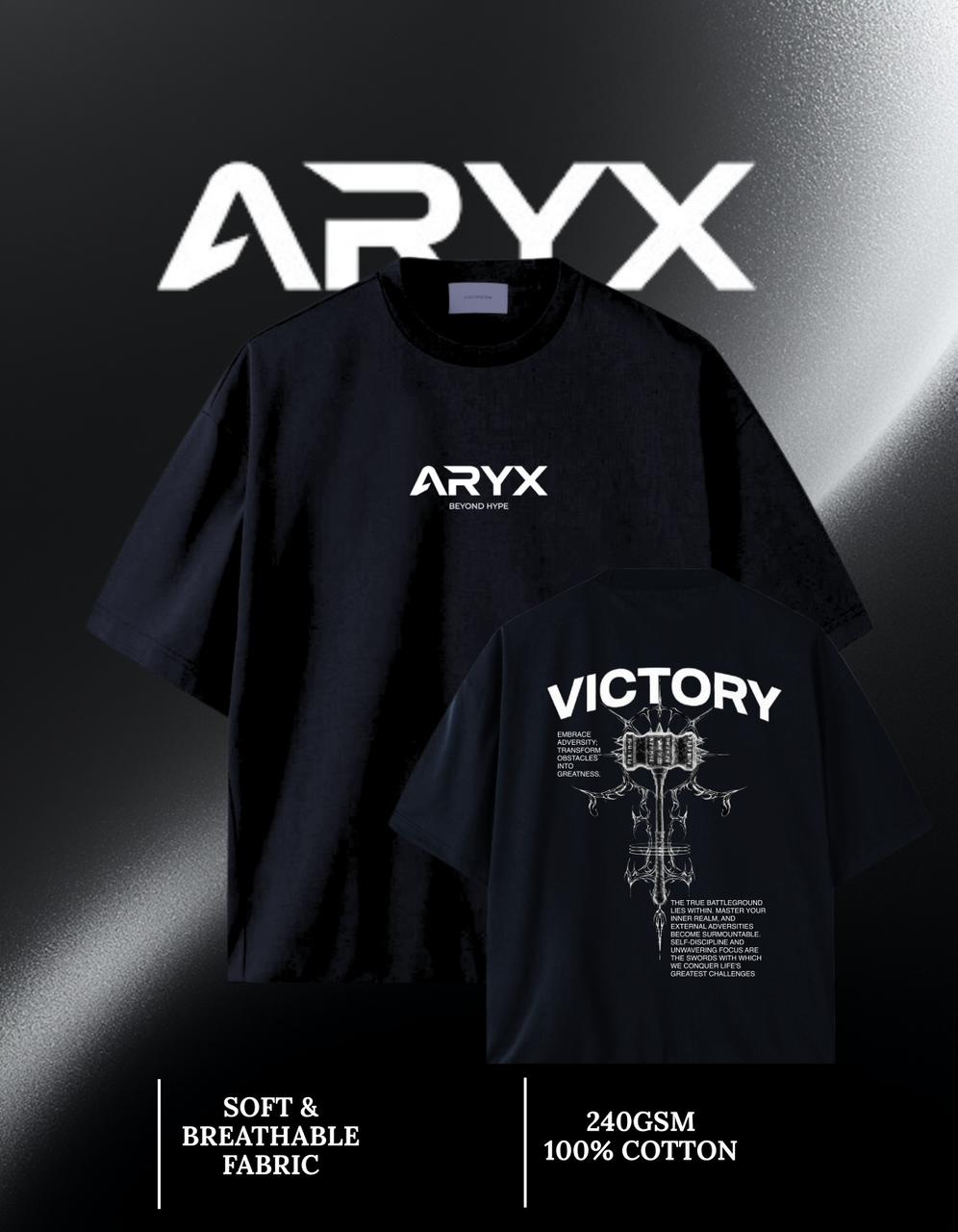 ARYX "Victory" Oversized Tee - BLACK