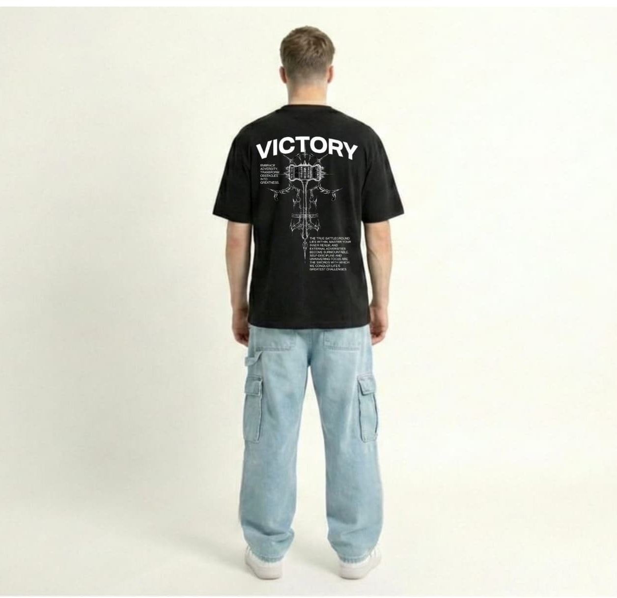 ARYX "Victory" Oversized Tee - BLACK