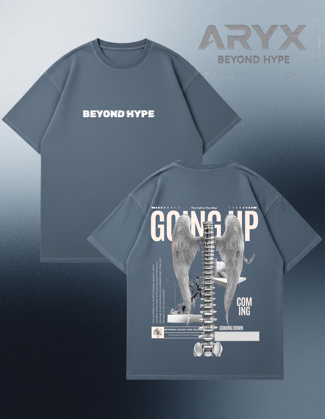 ARYX "The Kinetic Spine" Oversized Graphic Tee [UNISEX]